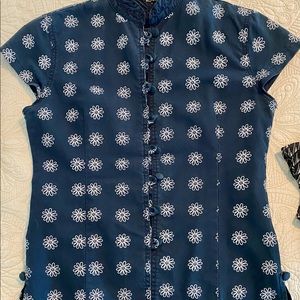 Cotton Mandarin style blouse